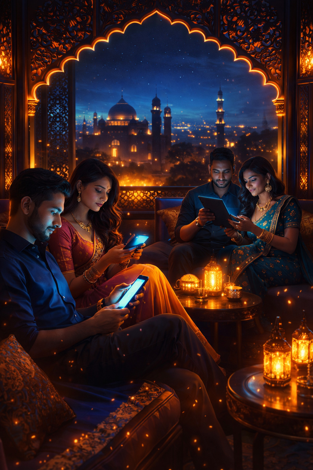Premium social gaming lounge inspired by Indian nightlife